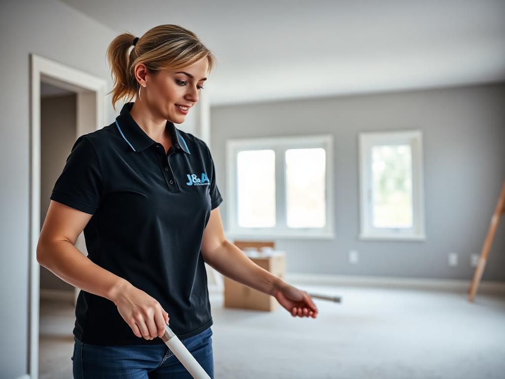 Post-construction dust cleanup in a new room
