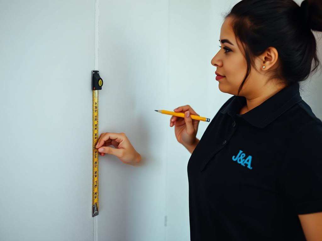 Measuring and marking a drywall sheet