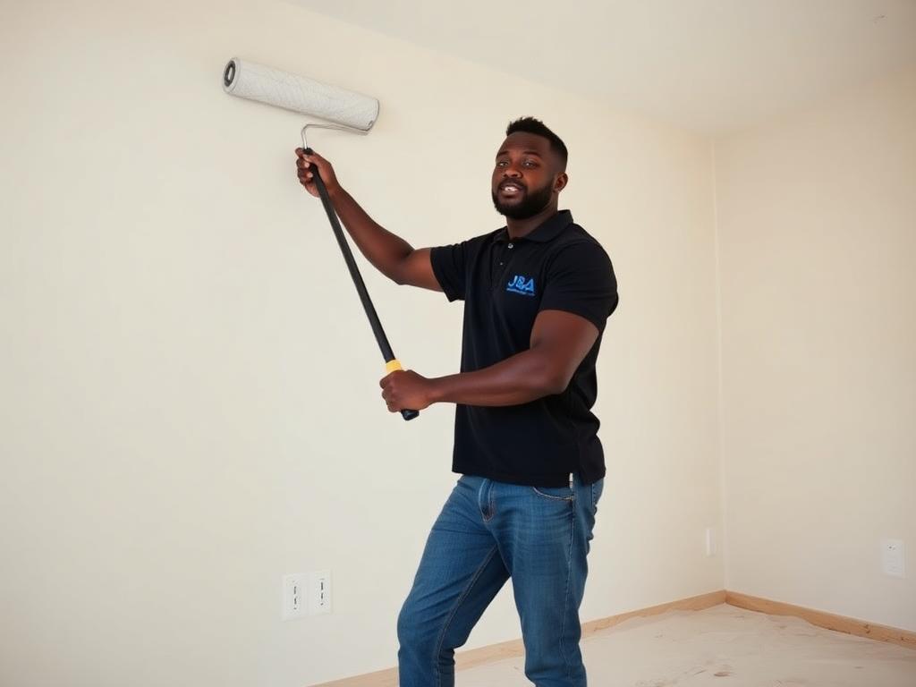 Rolling primer over newly finished drywall