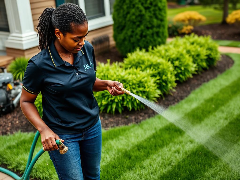 Watering newly installed sod