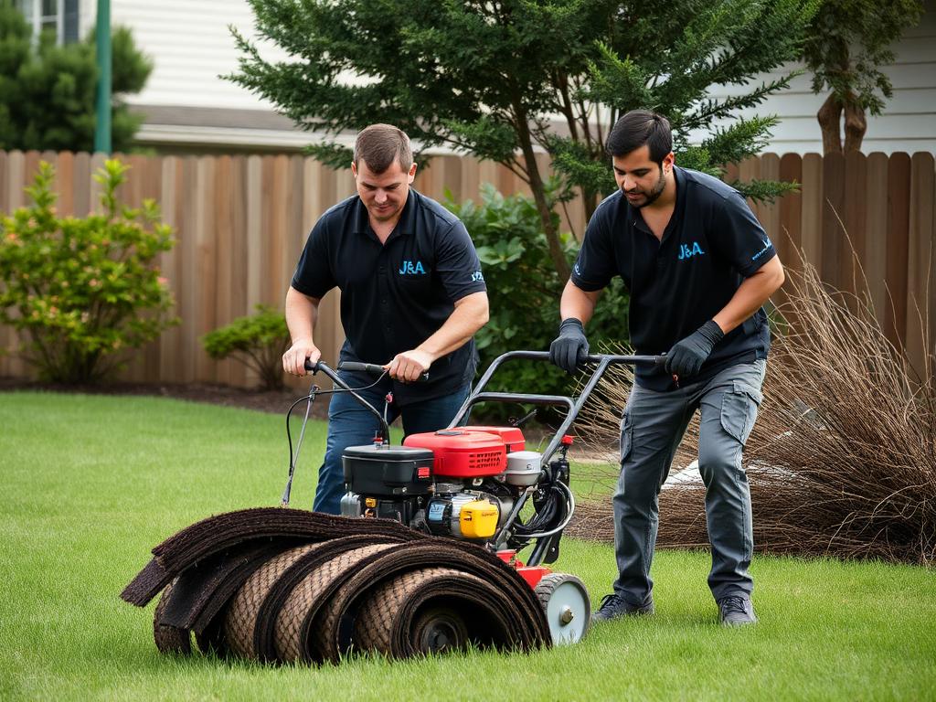Removing old sod with a sod cutter