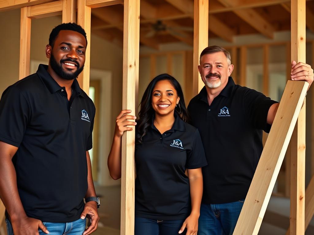 Crew framing a room addition