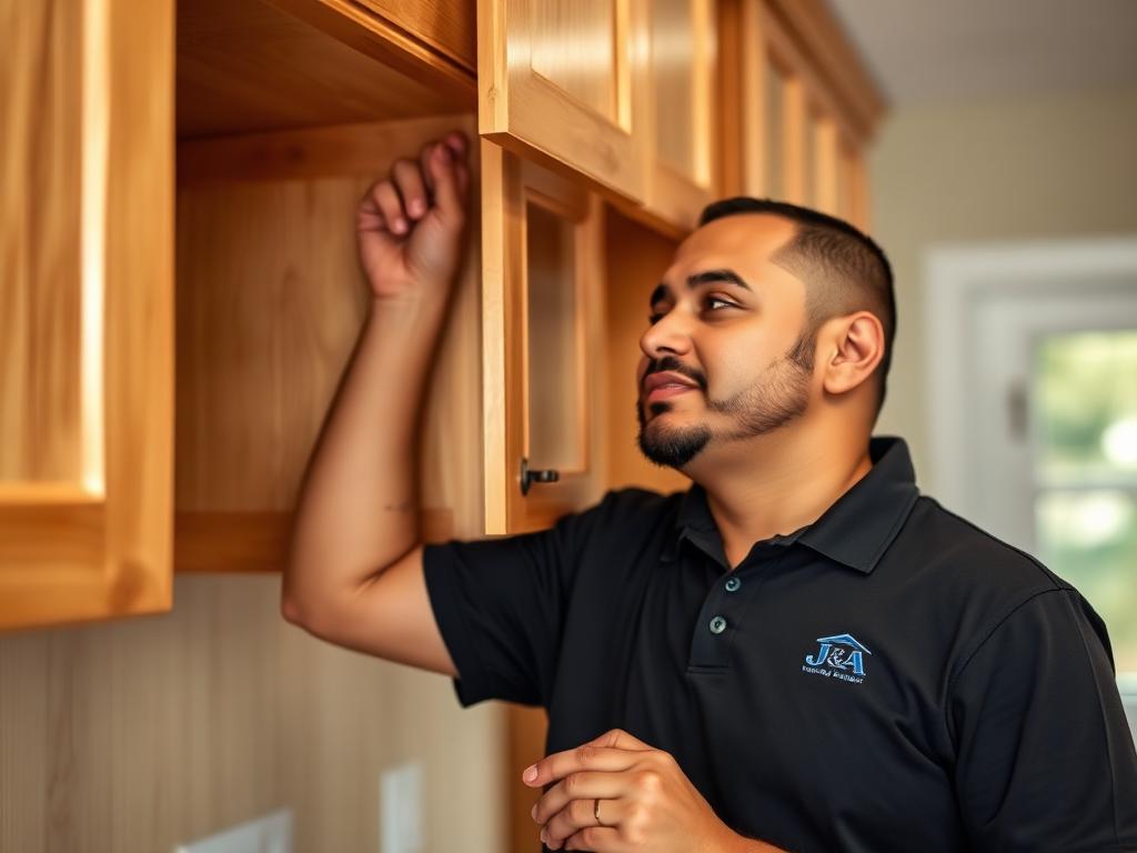 Installing kitchen cabinet doors