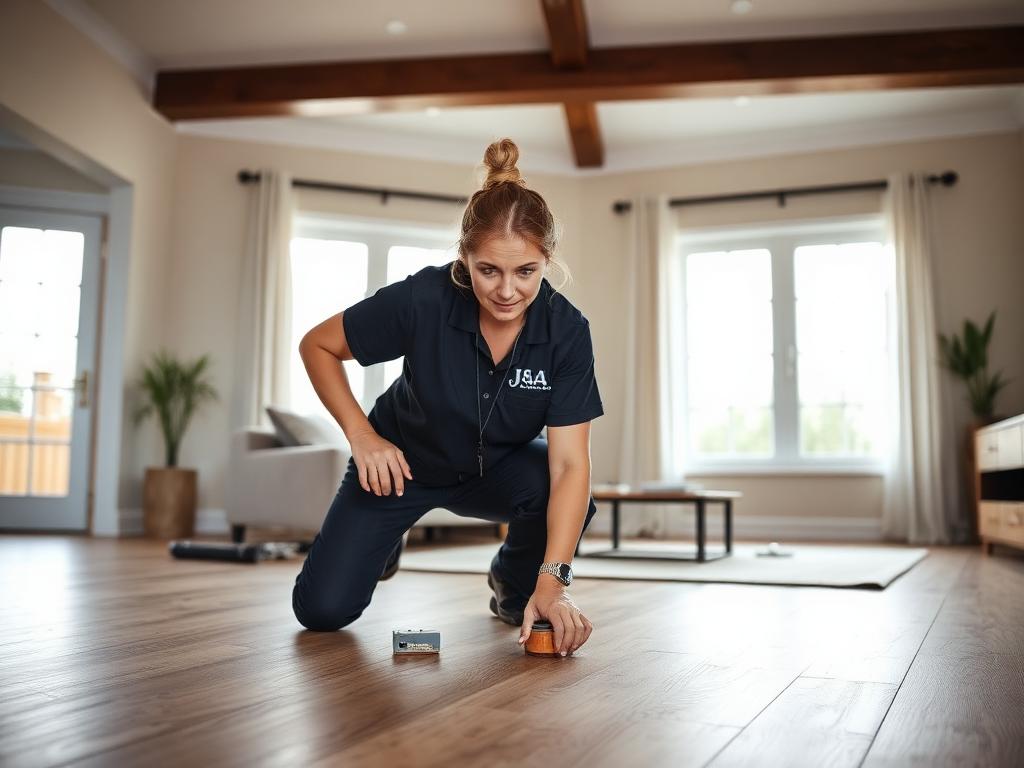 Installing vinyl plank flooring in a living room